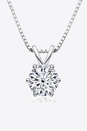 1 Carat Moissanite Pendant Gold / Platinum-Plated Necklace - MXSTUDIO.COM