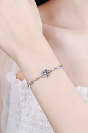 1 Carat Moissanite Stylish Bezel Slider Bracelet - MXSTUDIO.COM