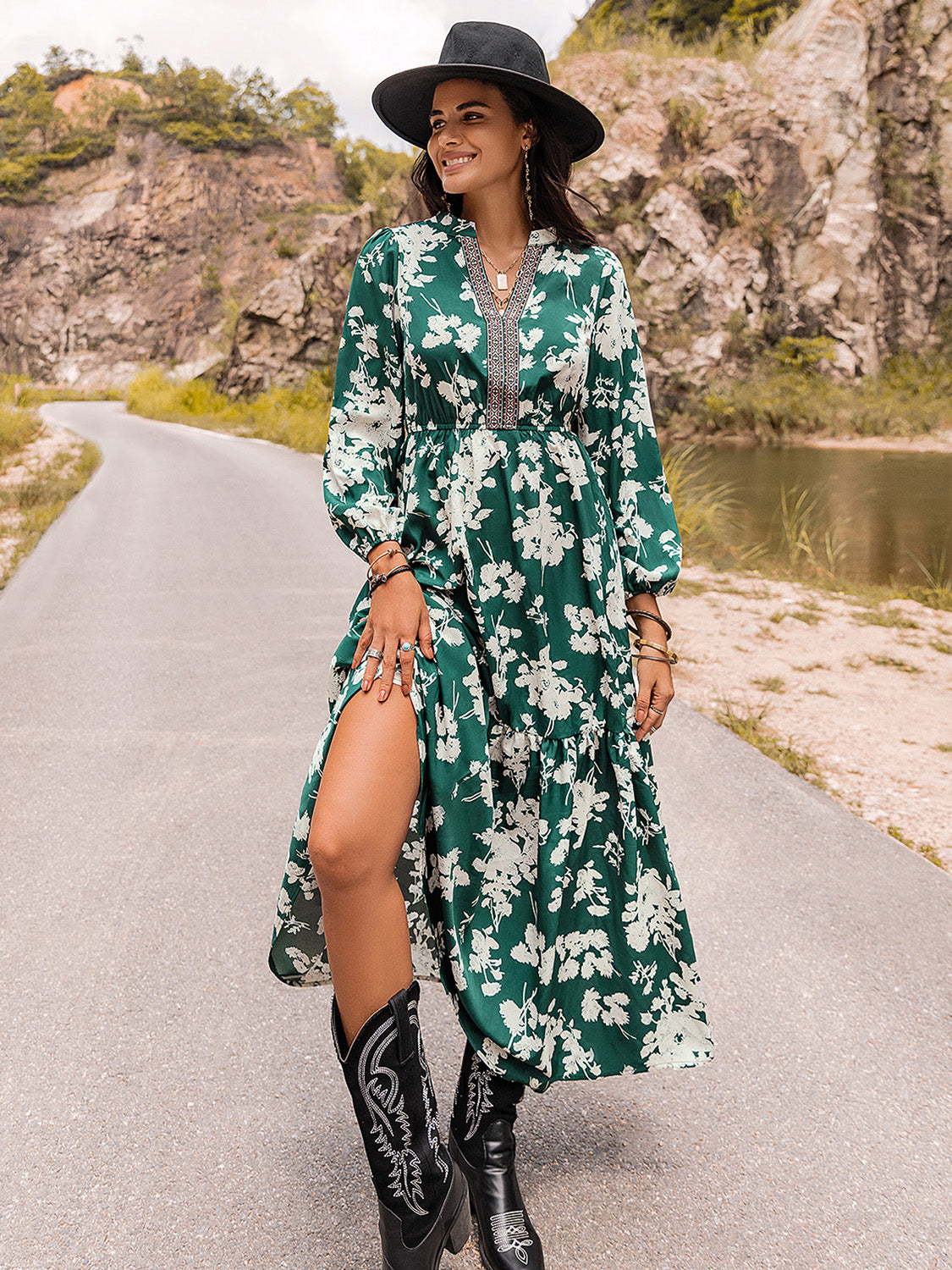 Formidable Beauty Long Sleeve Maxi Dress