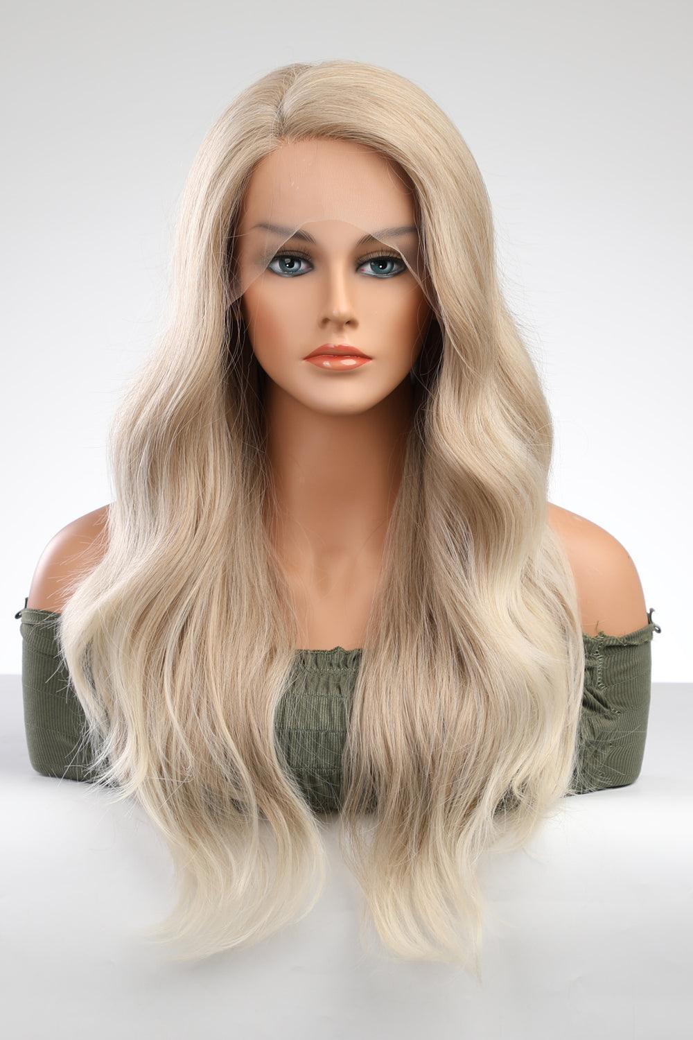 25" Blonde Long Wavy Lace Front Wig - MXSTUDIO.COM