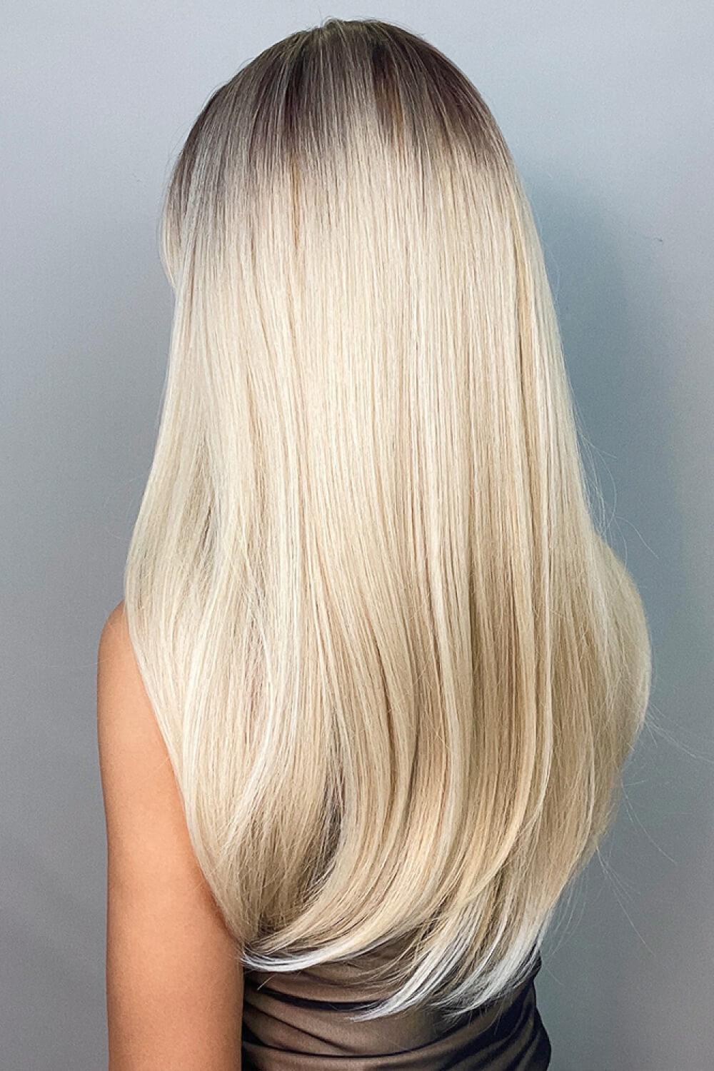 26'' Blonde Ombre Wavy Full Machine Wig - MXSTUDIO.COM