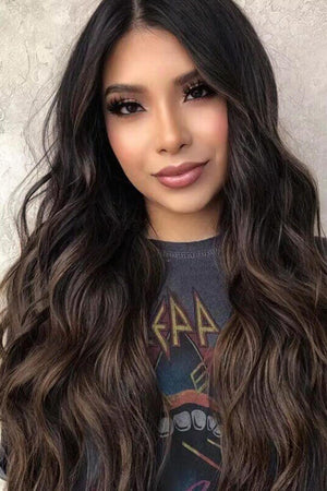 26" Brown Long Wave Lace Front Wig - MXSTUDIO.COM