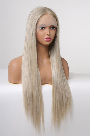 27" Blonde Long Straight Lace Front Wig - MXSTUDIO.COM