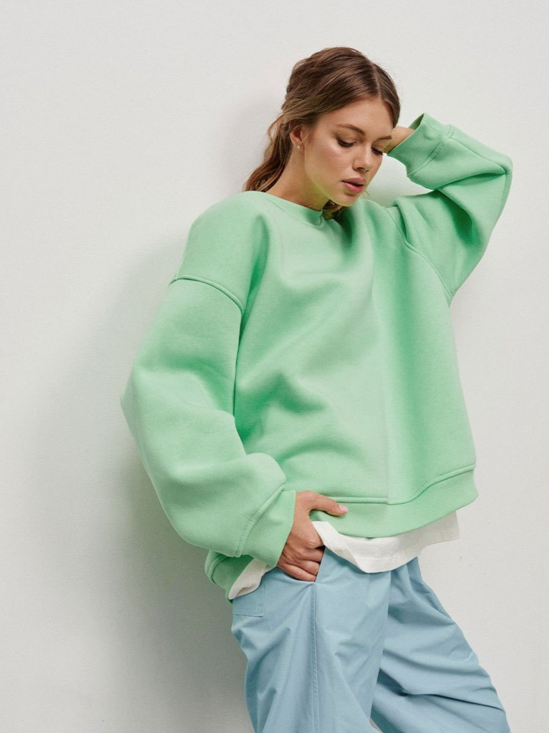Feel Secure Crew Neck Oversized Sweatshirt
