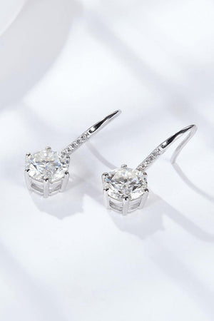 Accentuate Zircon 2 Carat Moissanite Drop Earrings - MXSTUDIO.COM