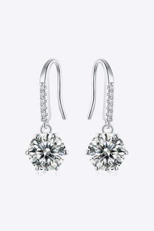 Accentuate Zircon 2 Carat Moissanite Drop Earrings - MXSTUDIO.COM