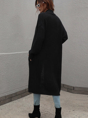 Achieve Joy Waffle Knit Open Front Duster Cardigan - MXSTUDIO.COM