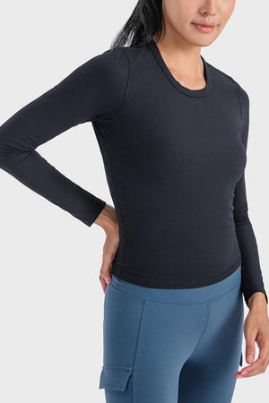 Actively Comfy Spandex Long Sleeve Active Top - MXSTUDIO.COM