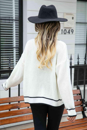 Adaptable V-Neck Waffle Knit Cardigan - MXSTUDIO.COM