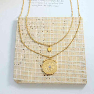Admirable Stainless Steel Double-Layered Chain Necklace-MXSTUDIO.COM