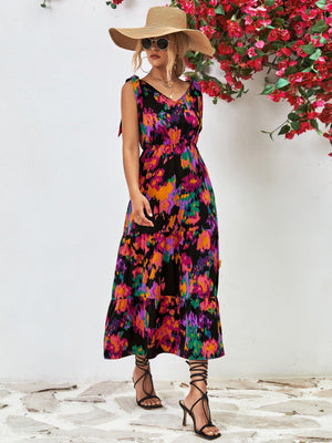 Aesthetic Summer Sleeveless Backless Midi Dress - MXSTUDIO.COM