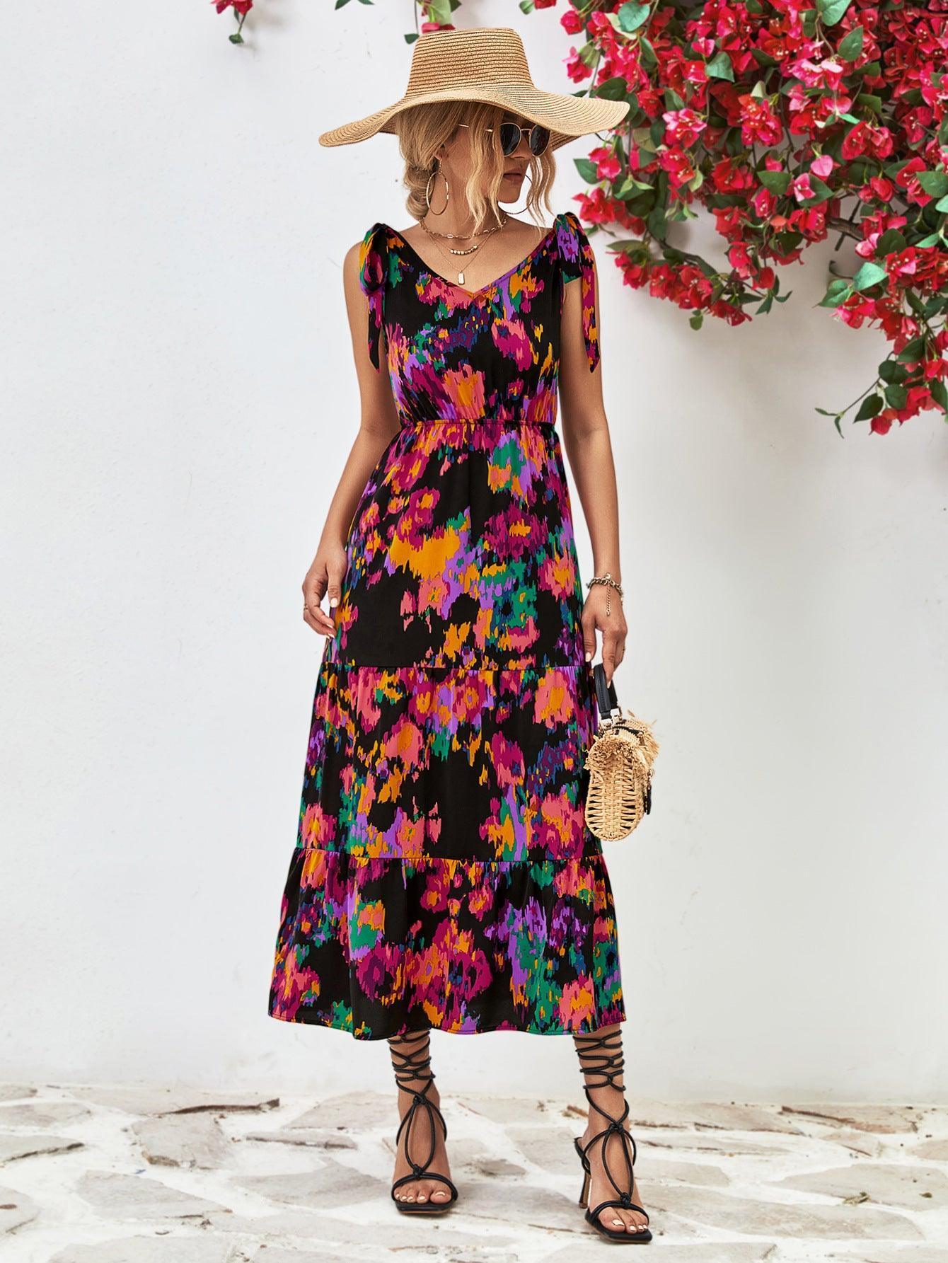 Aesthetic Summer Sleeveless Backless Midi Dress - MXSTUDIO.COM