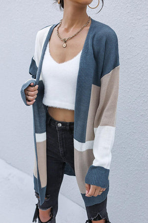 Affable Color Block Cardigan - MXSTUDIO.COM