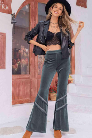 Ageless Fashion Long Gray Wide Leg Pants - MXSTUDIO.COM