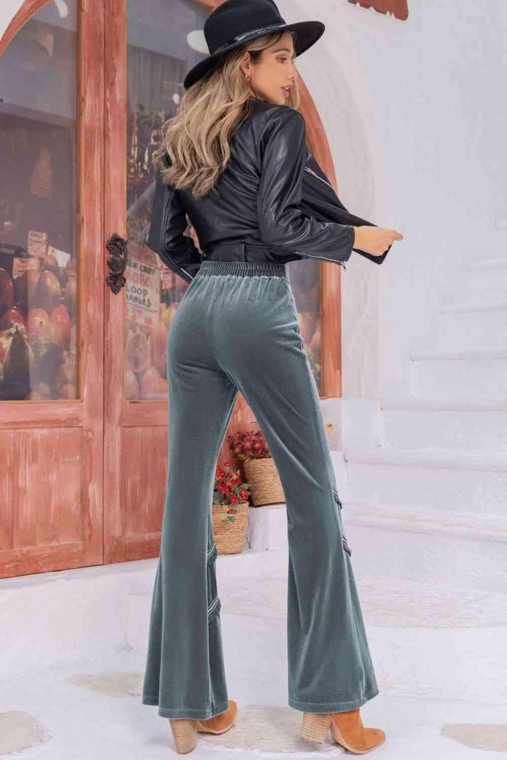 Ageless Fashion Long Gray Wide Leg Pants - MXSTUDIO.COM