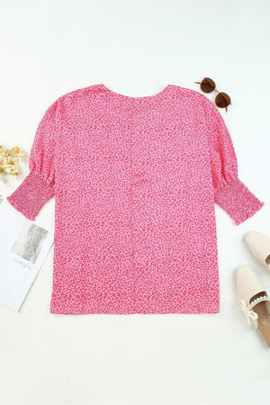 Amazing Half Sleeve Leopard Blouse - MXSTUDIO.COM