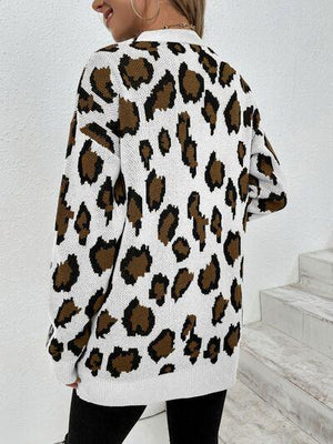 Amazing Prints Open Front Leopard Cardigan-MXSTUDIO.COM