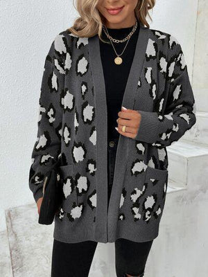 Amazing Prints Open Front Leopard Cardigan-MXSTUDIO.COM