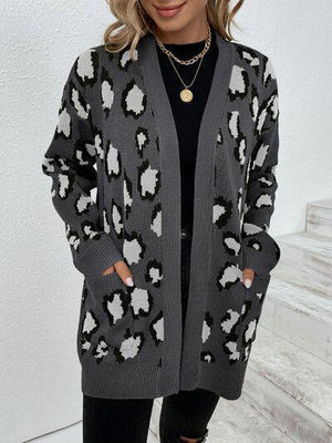 Amazing Prints Open Front Leopard Cardigan-MXSTUDIO.COM