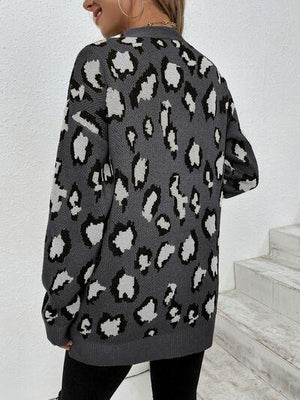 Amazing Prints Open Front Leopard Cardigan-MXSTUDIO.COM