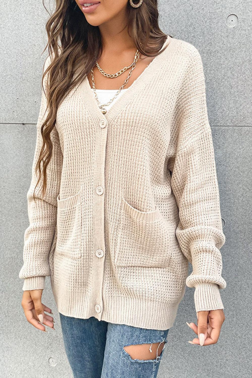 Angelic Waffle Cardigan - MXSTUDIO.COM