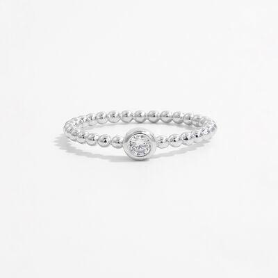 a white gold and diamond ring