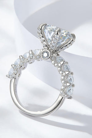 Astound Me Platinum-Plated 3 Carat Moissanite Ring - MXSTUDIO.COM