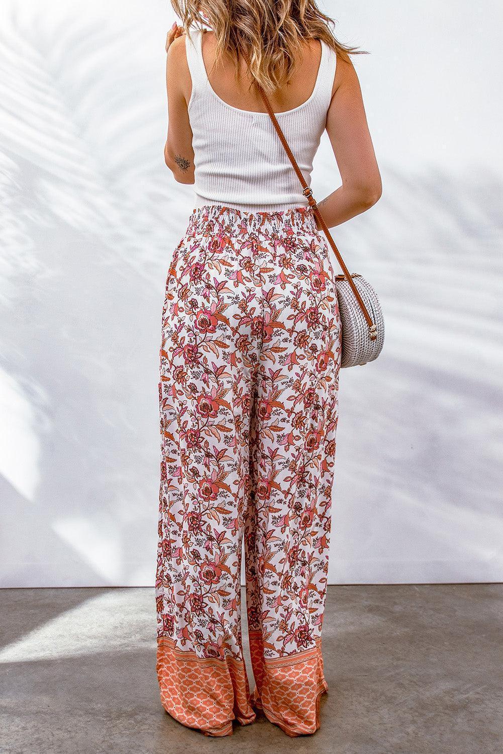 At Ease Bohemian Floral Culotte Pants - MXSTUDIO.COM