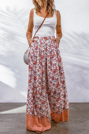 At Ease Bohemian Floral Culotte Pants - MXSTUDIO.COM