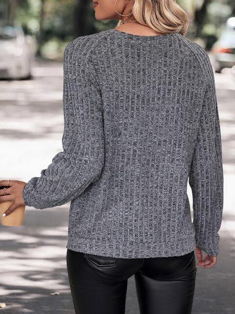Autumn Basic Knitted Crew Neck Sweater-MXSTUDIO.COM