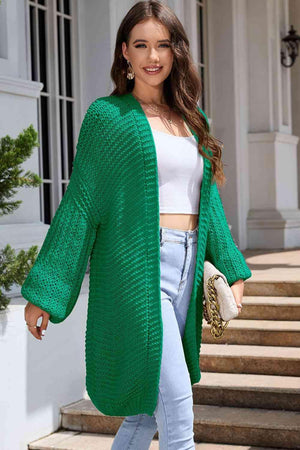 Autumn Charisma Longline Cable Knit Cardigan - MXSTUDIO.COM