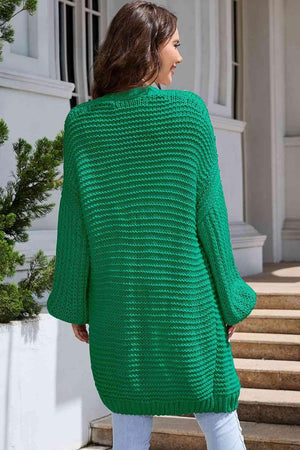 Autumn Charisma Longline Cable Knit Cardigan - MXSTUDIO.COM