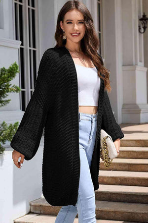 Autumn Charisma Longline Cable Knit Cardigan - MXSTUDIO.COM