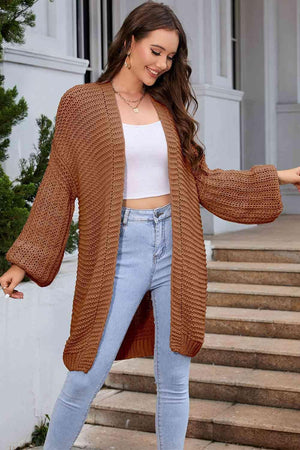 Autumn Charisma Longline Cable Knit Cardigan - MXSTUDIO.COM