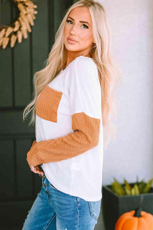 Autumn Must-Have Color Block Cable-Knit Sweater - MXSTUDIO.COM
