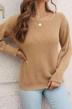 Autumn Weekend Ribbed Knit Pullover Sweater - MXSTUDIO.COM