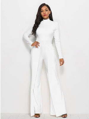 Back-Zip Jumpsuit with Flattering Fit - MXSTUDIO.COM
