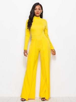Back-Zip Jumpsuit with Flattering Fit - MXSTUDIO.COM