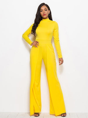 Back-Zip Jumpsuit with Flattering Fit - MXSTUDIO.COM