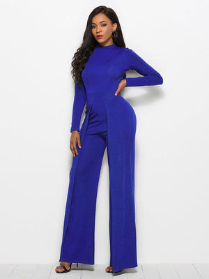 Back-Zip Jumpsuit with Flattering Fit - MXSTUDIO.COM