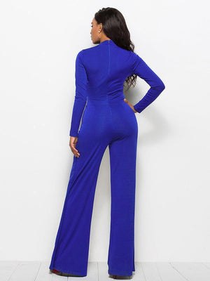Back-Zip Jumpsuit with Flattering Fit - MXSTUDIO.COM