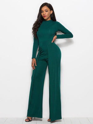 Back-Zip Jumpsuit with Flattering Fit - MXSTUDIO.COM