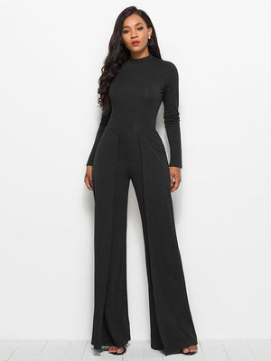 Back-Zip Jumpsuit with Flattering Fit - MXSTUDIO.COM