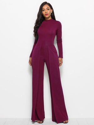 Back-Zip Jumpsuit with Flattering Fit - MXSTUDIO.COM