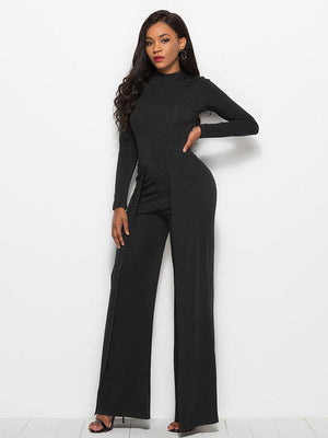 Back-Zip Jumpsuit with Flattering Fit - MXSTUDIO.COM