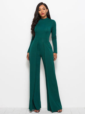Back-Zip Jumpsuit with Flattering Fit - MXSTUDIO.COM