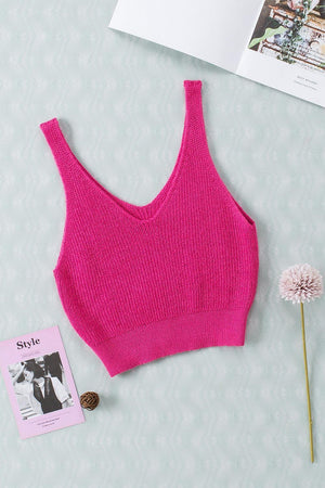 Barbie Fresh Ribbed Scoop Neck Crop Tank - MXSTUDIO.COM