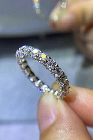 Bask In Delight 1.5 Carat Sterling Silver Moissanite Ring - MXSTUDIO.COM