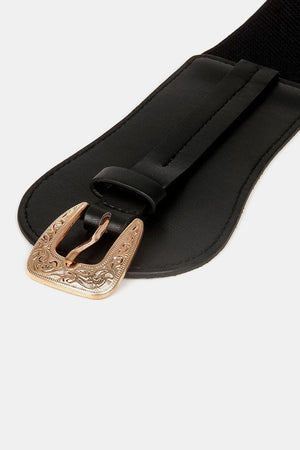 Be Exceptional Alloy Buckle Wide Stretch Belt - MXSTUDIO.COM