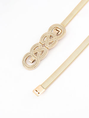 Be One-Of-A-Kind Knot Buckle Metal Stretch Belt - MXSTUDIO.COM